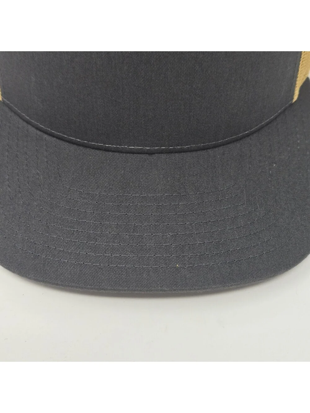 Richardson 168 Trucker Hat Cap Gray Mustard Mesh Adjustable Snapback Blank